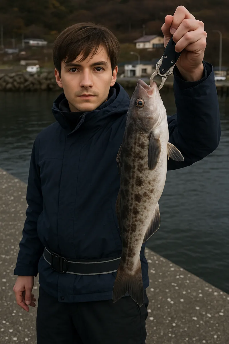 幌漁港でホッケの釣果を得た久良木.webp