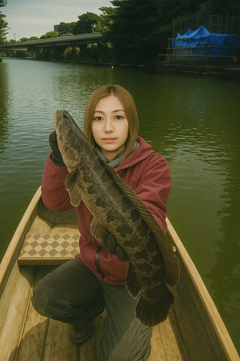 弁慶堀でライギョの釣果を得た階下.webp