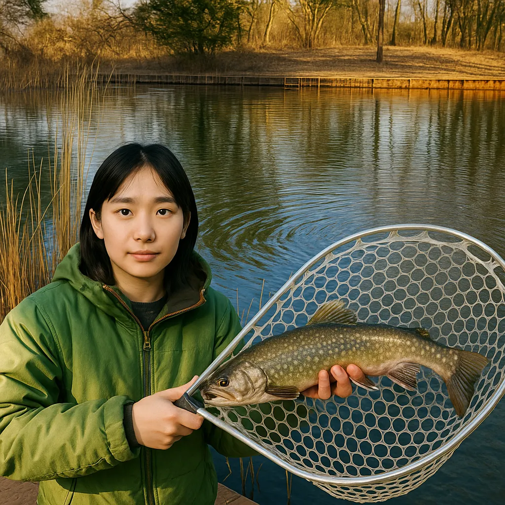 忍野フィッシングエリアでイワナの釣果を得た森永.webp