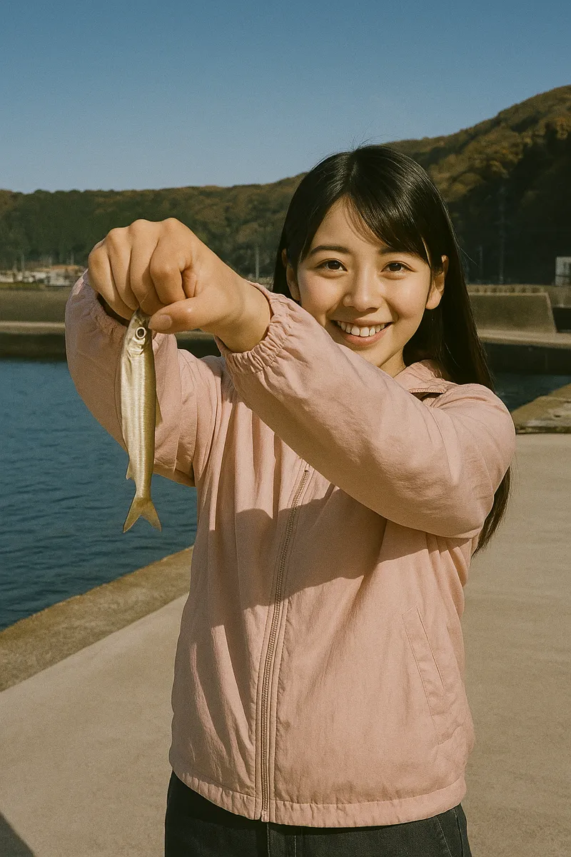 恵山漁港でチカの釣果を得た黒川.webp