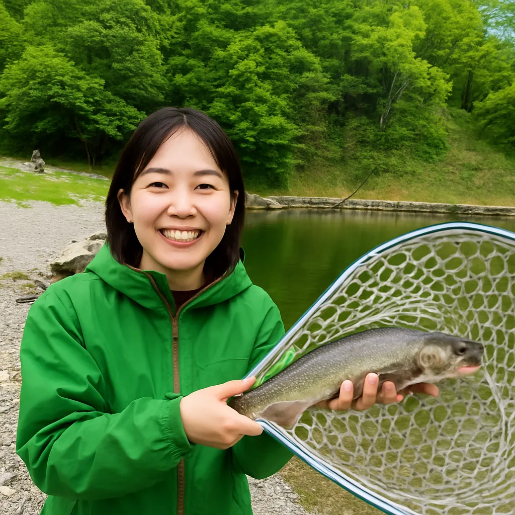 戸神の池でイワナの釣果を得た森永.webp