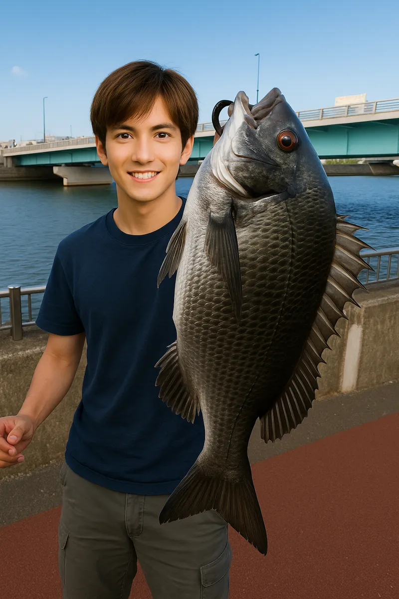 新中川でクロダイの釣果を得た久良木.webp