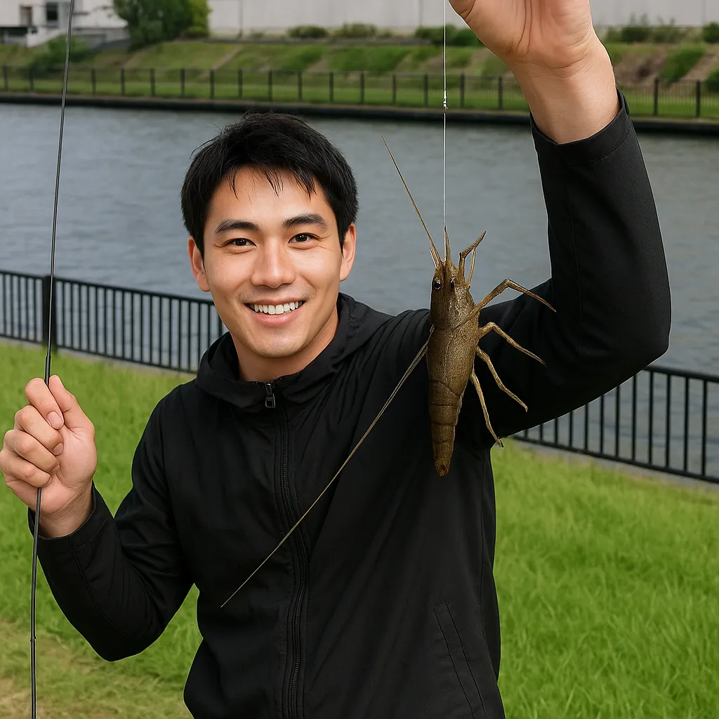 新中川でテナガエビの釣果を得た新崎.webp