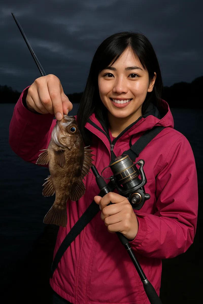 有珠漁港でガヤの釣果を得た黒川.webp