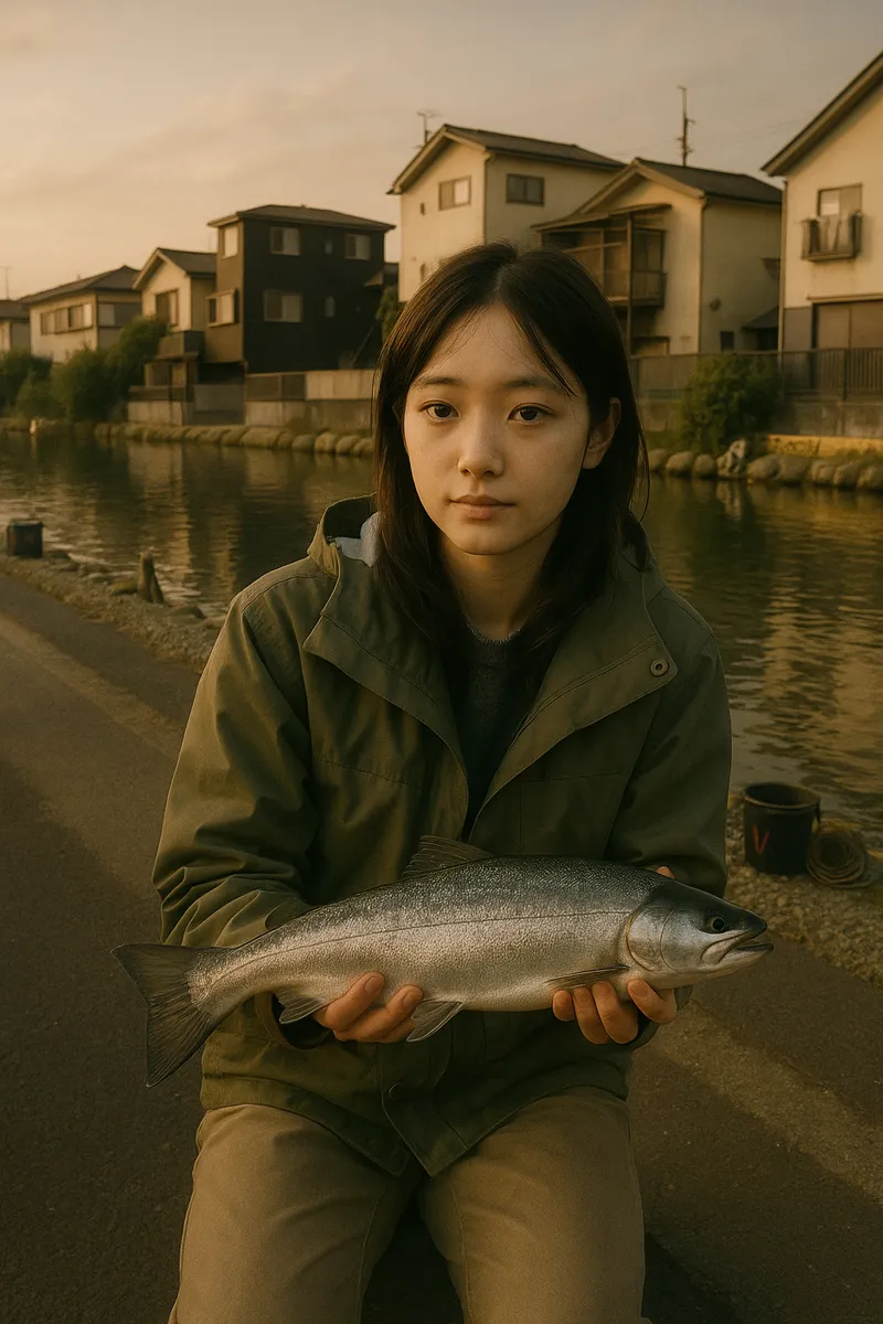 朝霞ガーデンでサクラマスの釣果を得た森永.webp