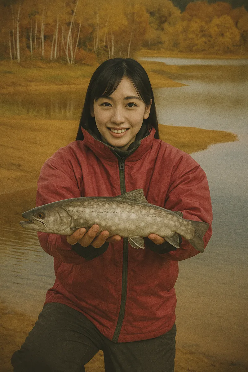朱鞠内湖でアメマスの釣果を得た黒川.webp