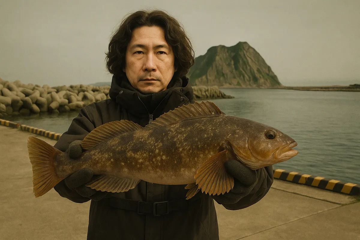 様似漁港でアイナメの釣果を得た岸本.webp