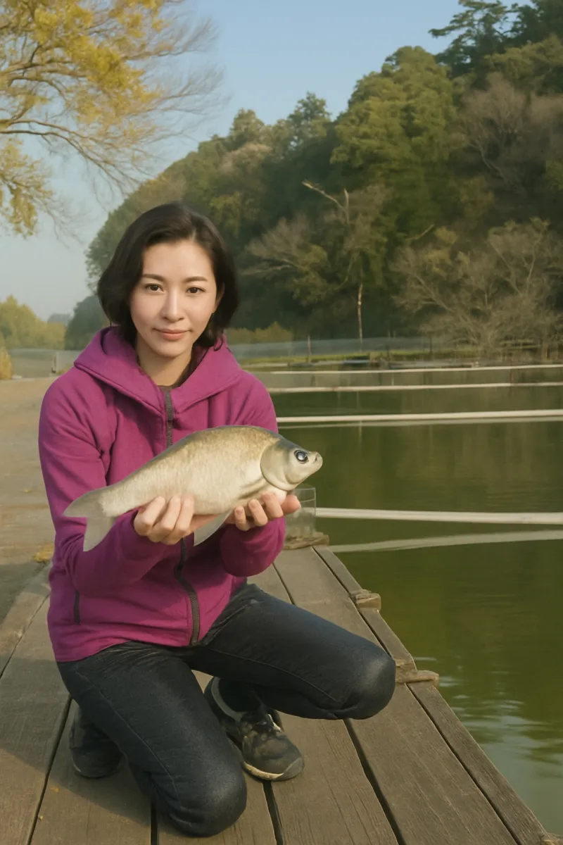権現沼でヘラブナの釣果を得た八重田.webp
