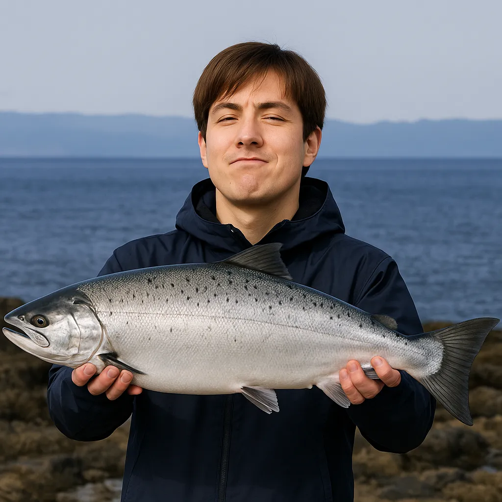 樽岸海岸でサクラマスの釣果を得た久良木.webp