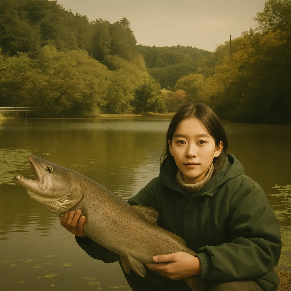 段戸湖でイトウの釣果を得た森永.webp