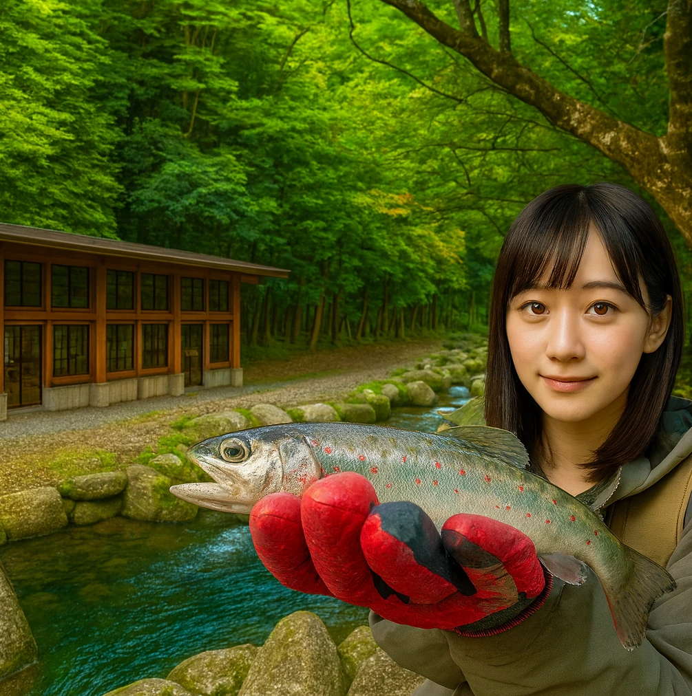 永源寺グリーンランドでアマゴの釣果を得た国生.webp