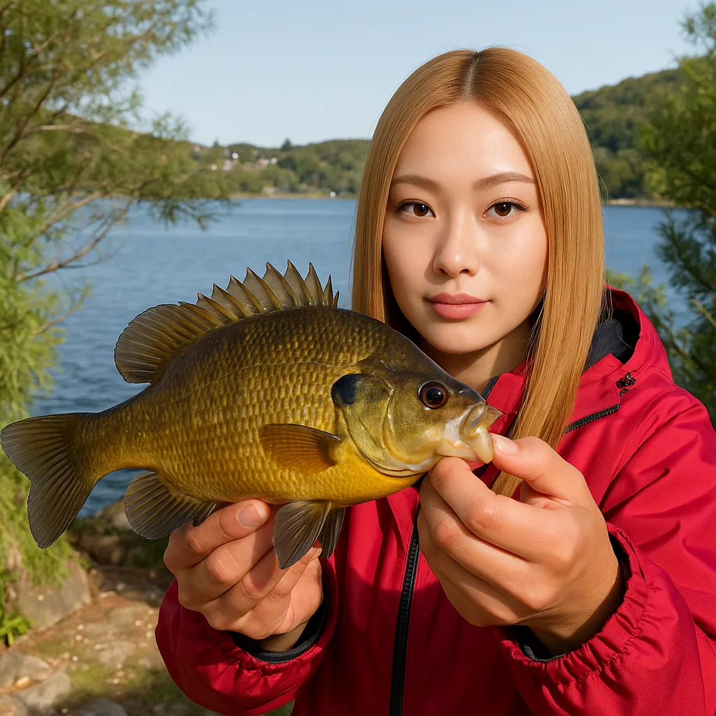 河口湖でブルーギルの釣果を得た階下.webp
