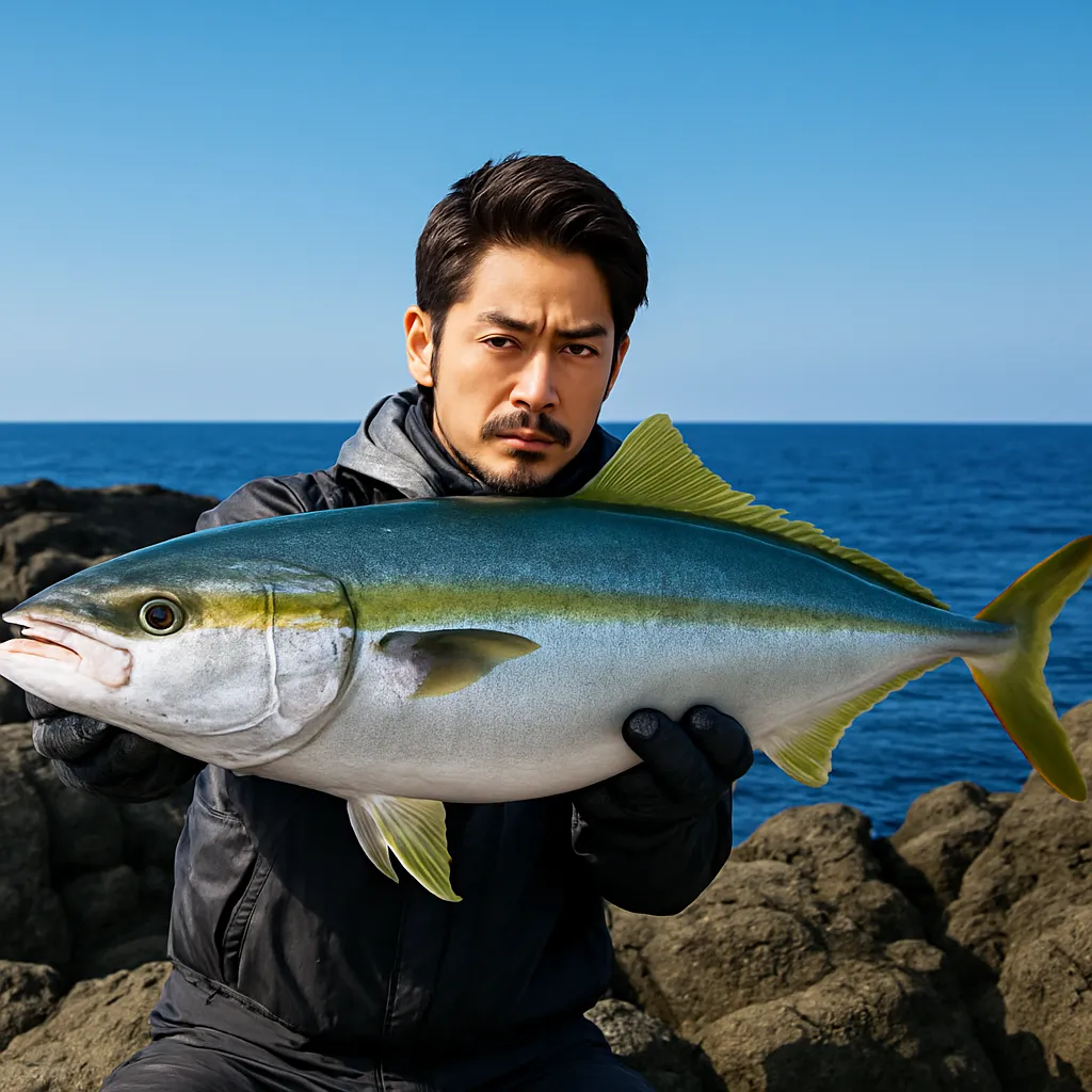 沼前岬でブリの釣果を得た広岡.webp