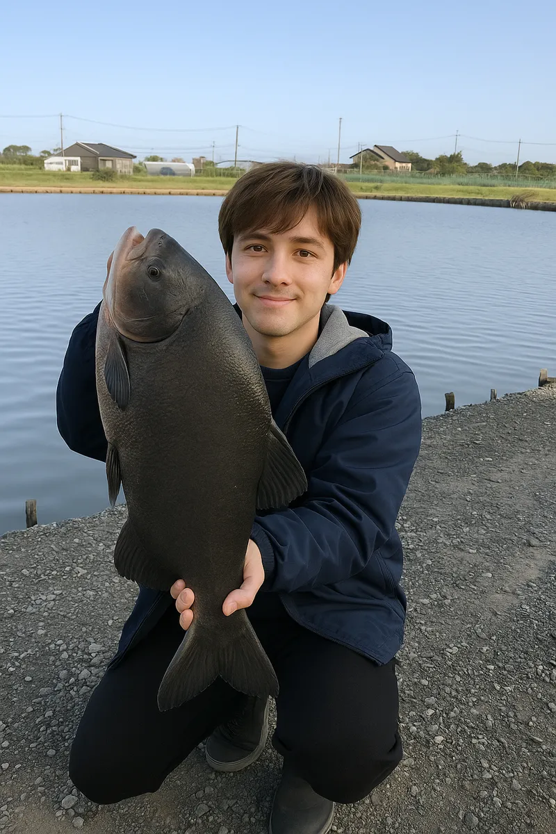 浜名湖フィッシングリゾートでコロソマの釣果を得た久良木.webp