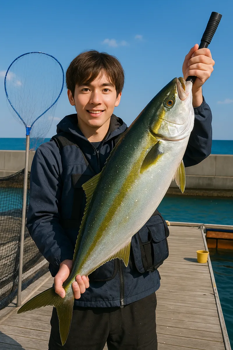 海上釣り堀サザンでヒラマサの釣果を得た久良木.webp
