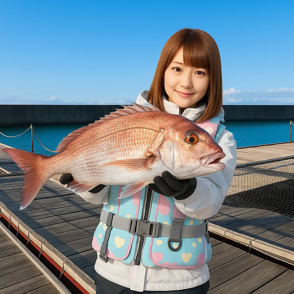 海上釣り堀サザンでマダイの釣果を得た山際.webp