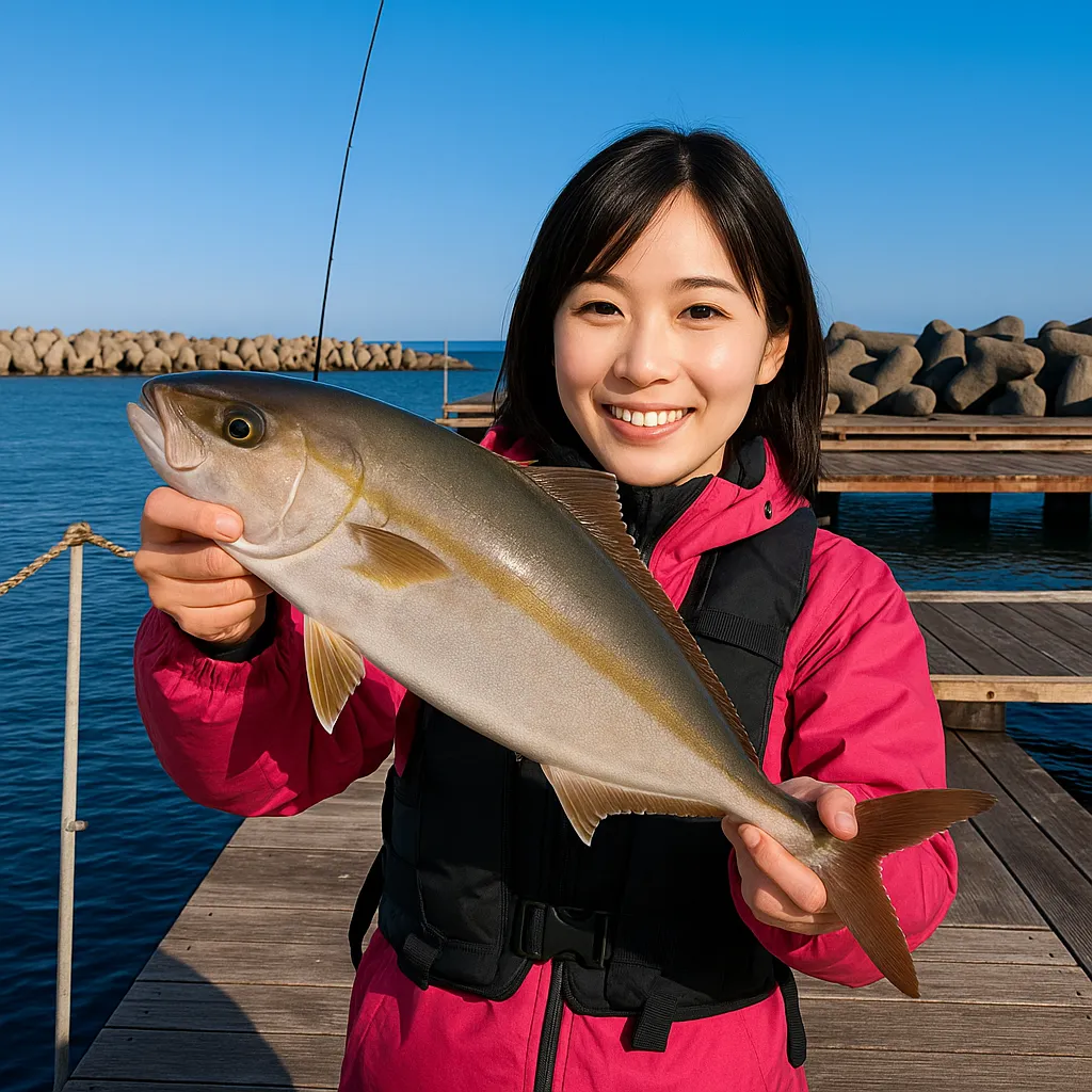 海釣ぽーと田尻でカンパチの釣果を得た黒川.webp