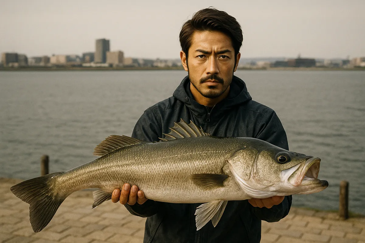淀川でシーバスの釣果を得た広岡.webp