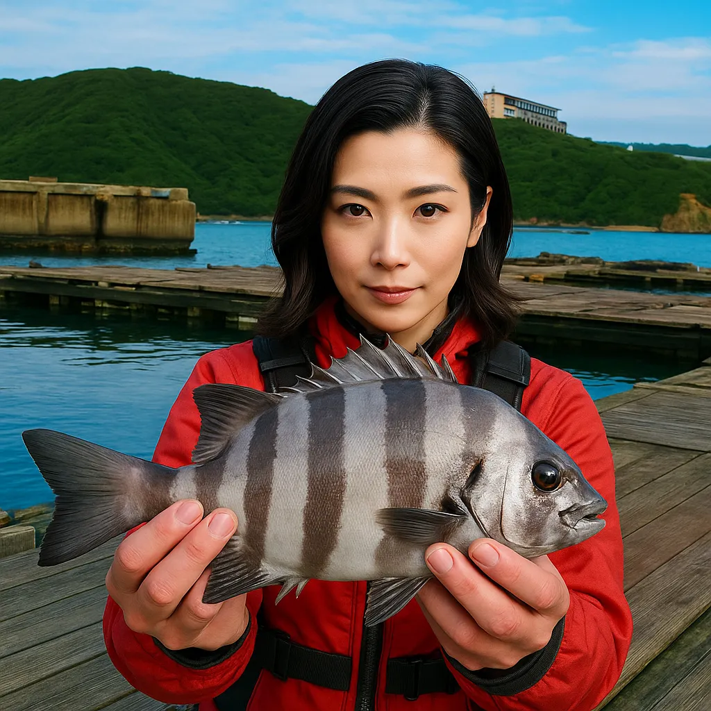 淡路じゃのひれフィッシングパークでイシダイの釣果を得た八重田.webp