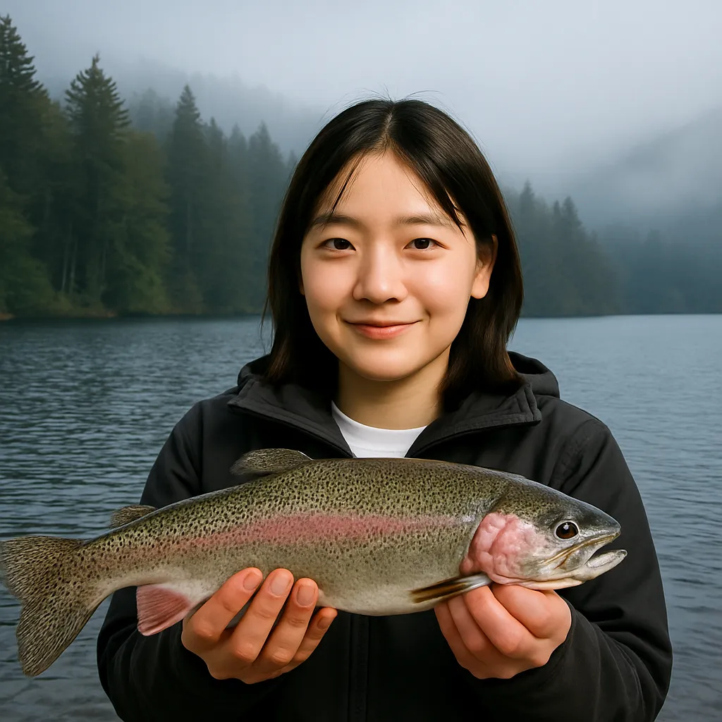 湯ノ湖でニジマスの釣果を得た森永.webp