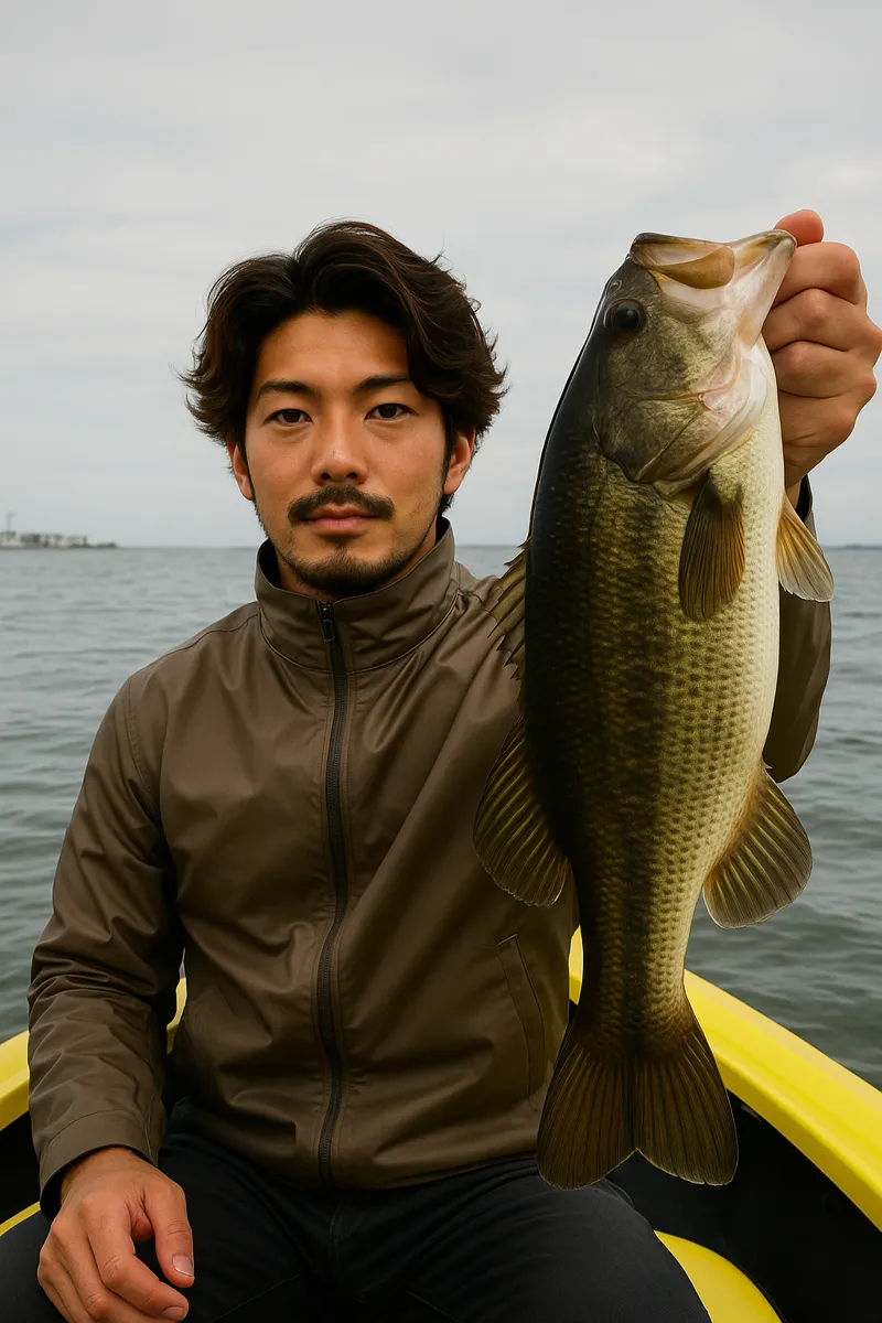 琵琶湖でブラックバスの釣果を得た澤田.webp