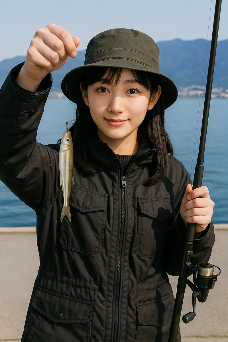 琵琶湖でワカサギの釣果を得た国生.webp