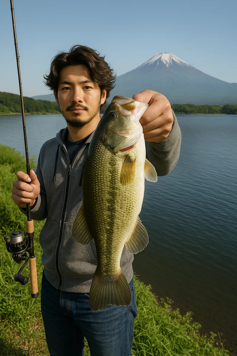 田貫湖でブラックバスの釣果を得た澤田.webp