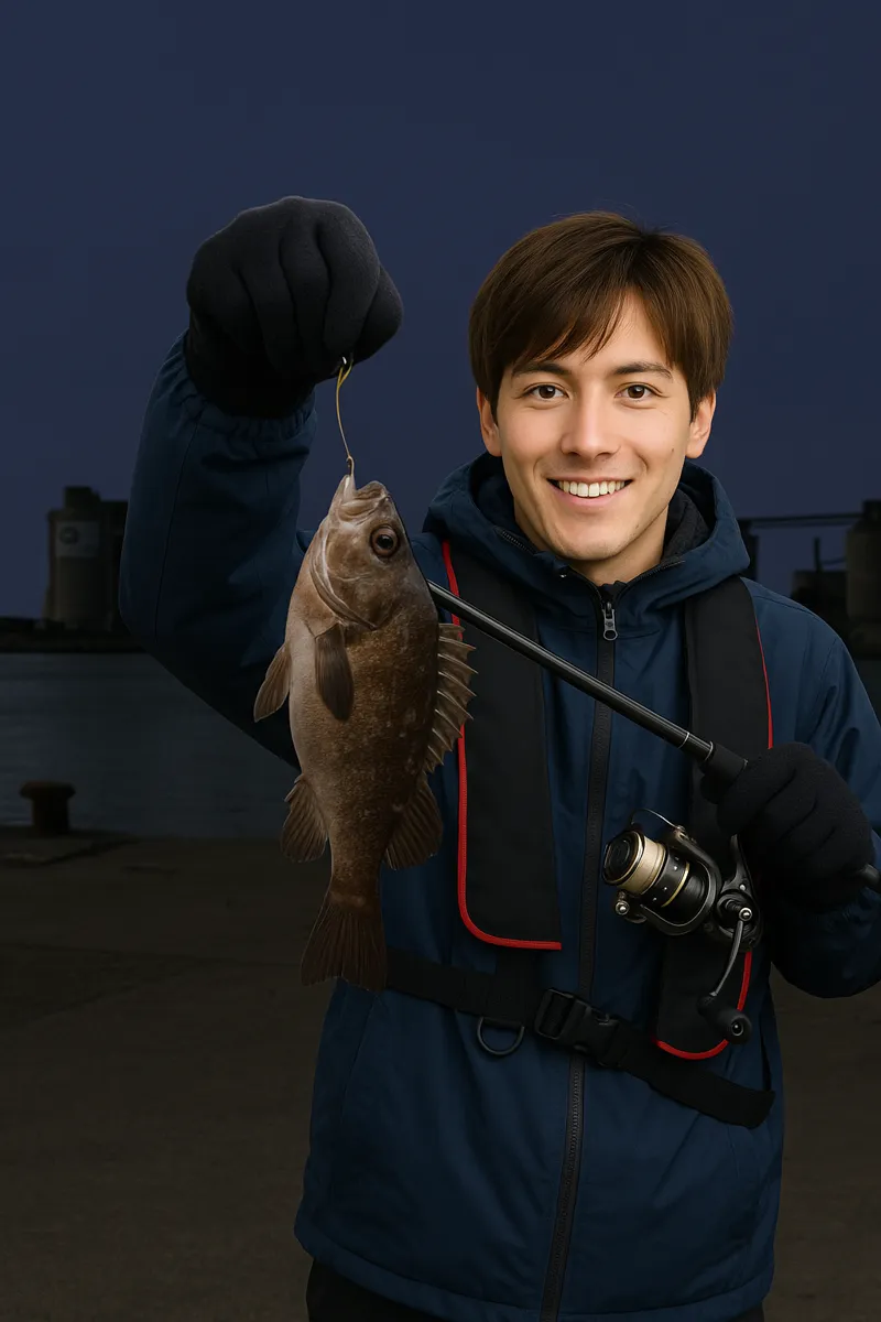 留萌港でガヤの釣果を得た久良木.webp