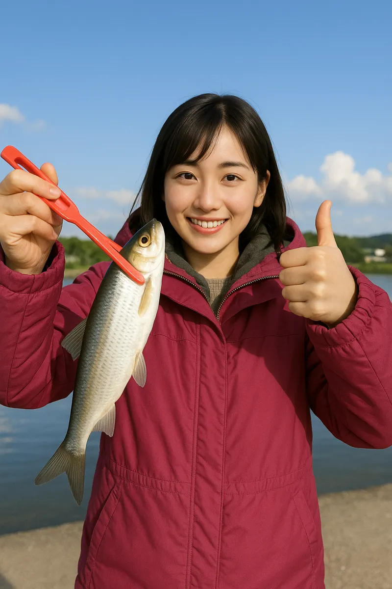 留萌港でニシンの釣果を得た黒川.webp