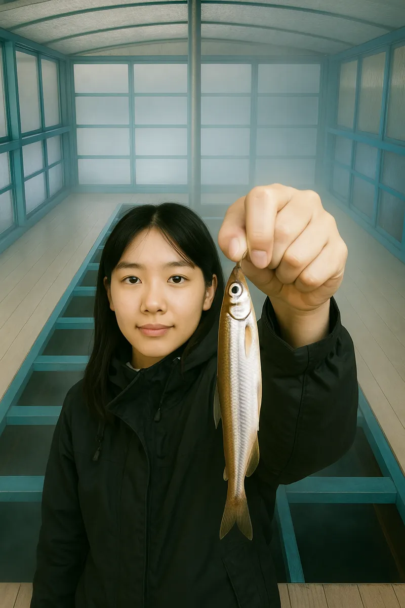 相模湖でワカサギの釣果を得た森永.webp