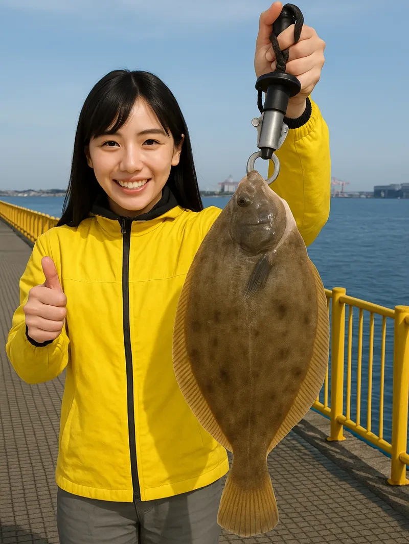 磯子海釣り施設でカレイの釣果を得た黒川.webp