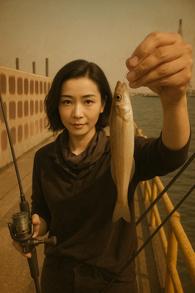磯子海釣り施設でシロギスの釣果を得た八重田.webp