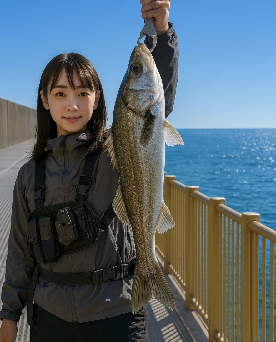 磯子海釣り施設でシーバスの釣果を得た国生.webp