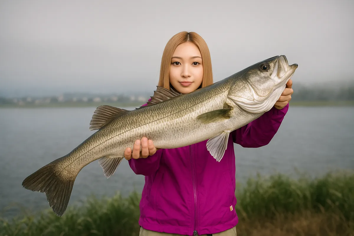 紀ノ川でシーバスの釣果を得た階下.webp