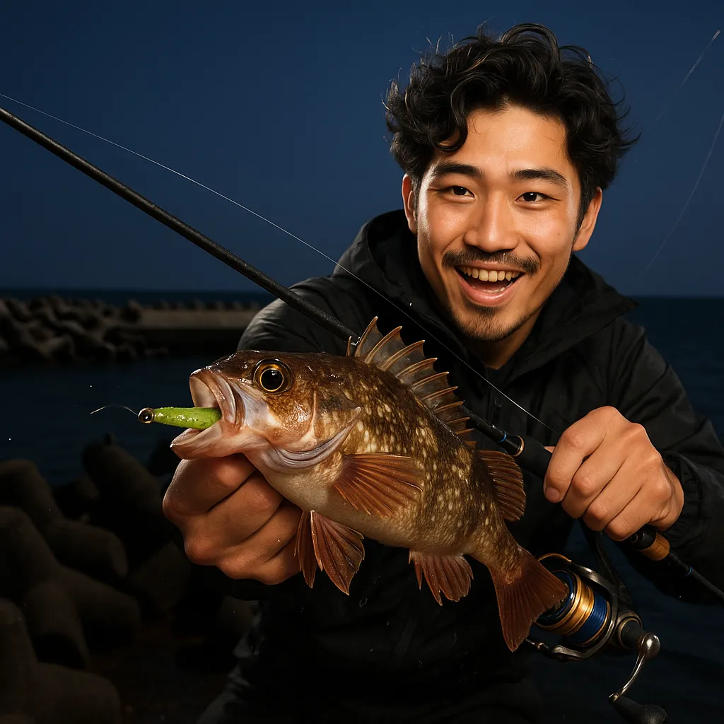 網走港でガヤの釣果を得た安城.webp