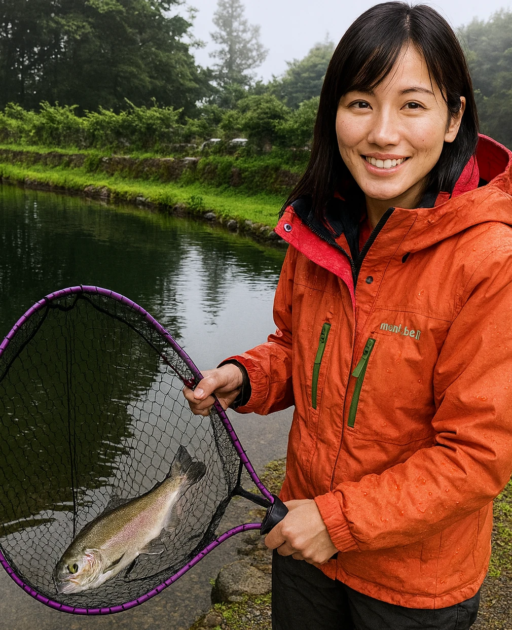 群馬フィッシングセンター中之沢でニジマスの釣果を得た黒川.webp
