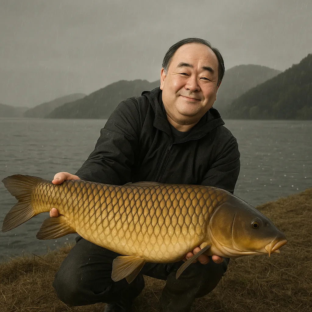 芦ノ湖でコイの釣果を得た持田.webp