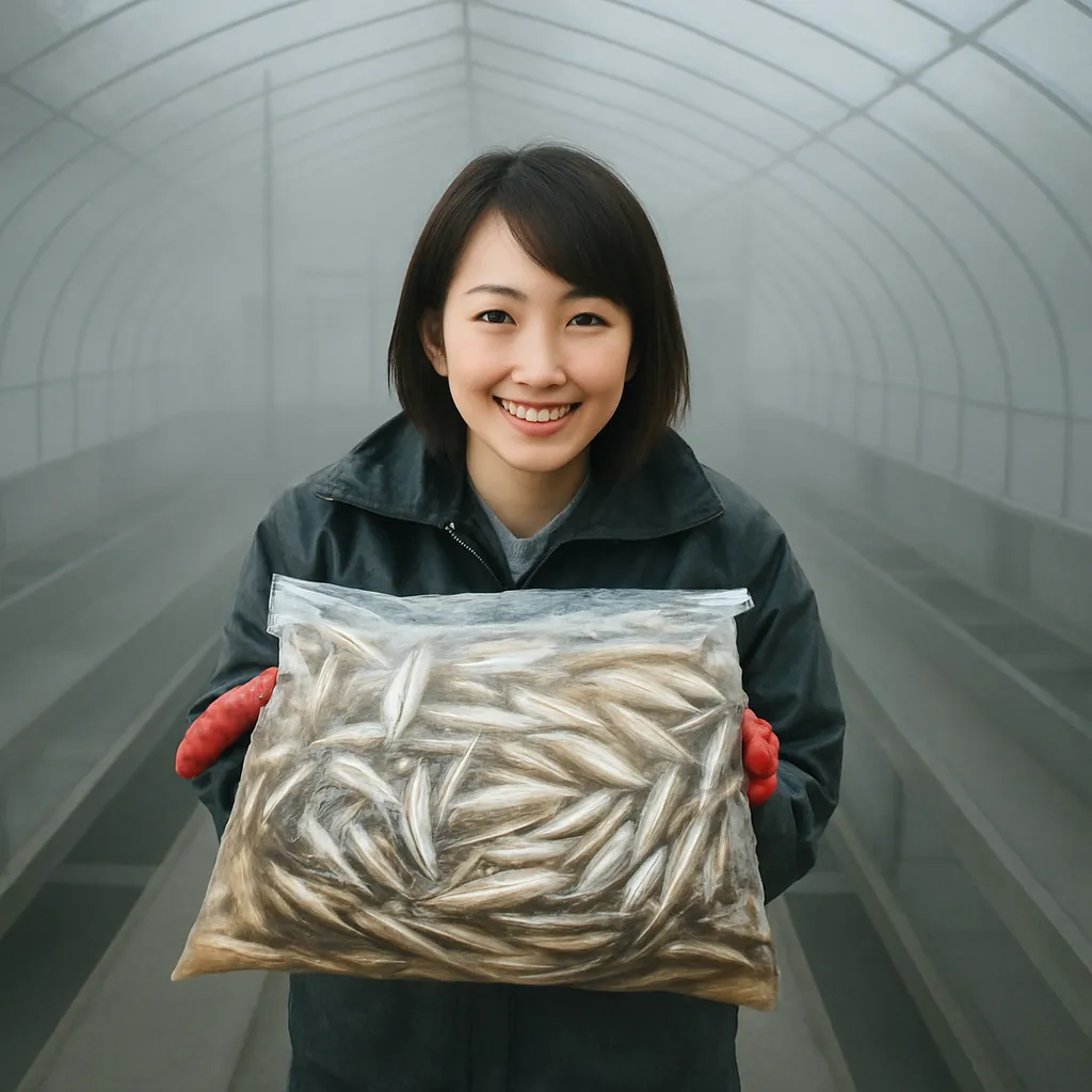諏訪湖でワカサギの釣果を得た西岡.webp