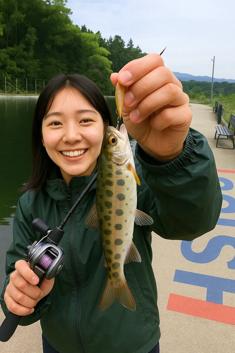 足柄キャスティングエリアでヤマメの釣果を得た森永.webp