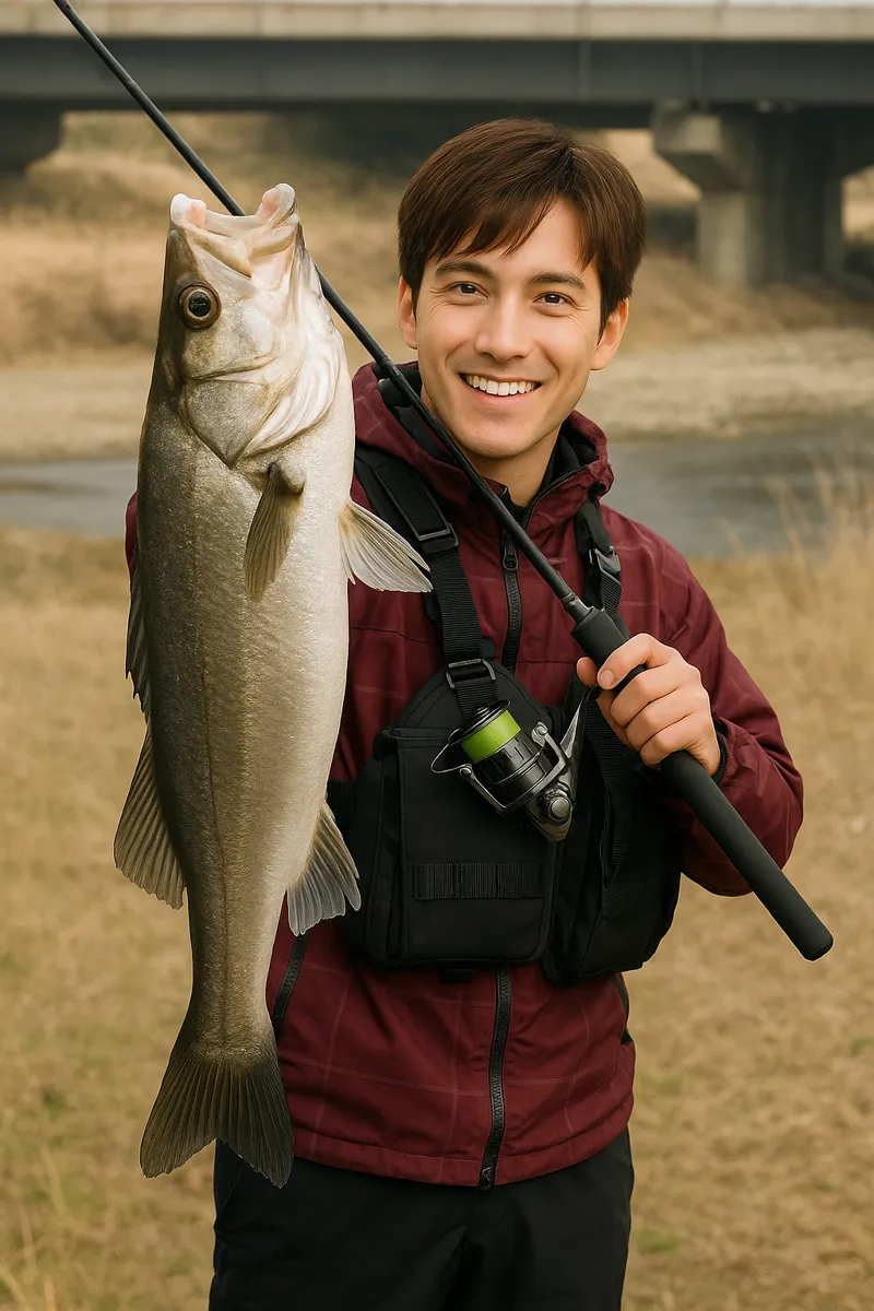酒匂川でシーバスの釣果を得た久良木.webp