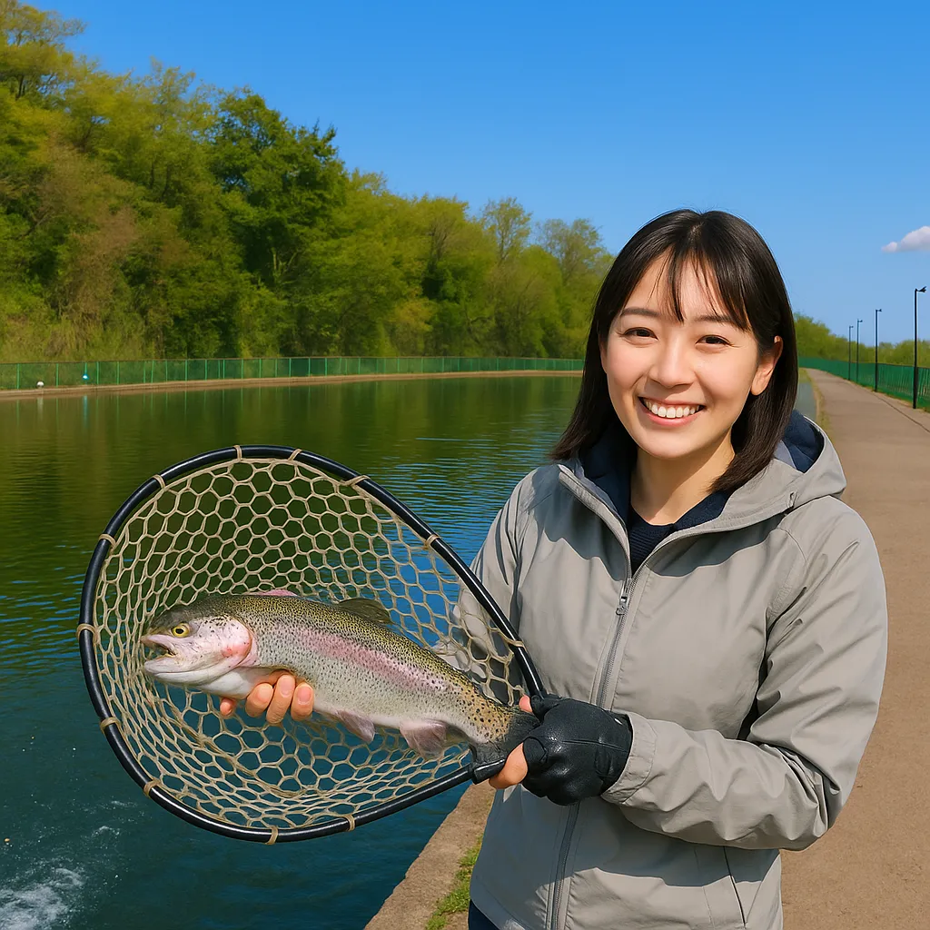 釣りキチけん太でニジマスの釣果を得た国生.webp