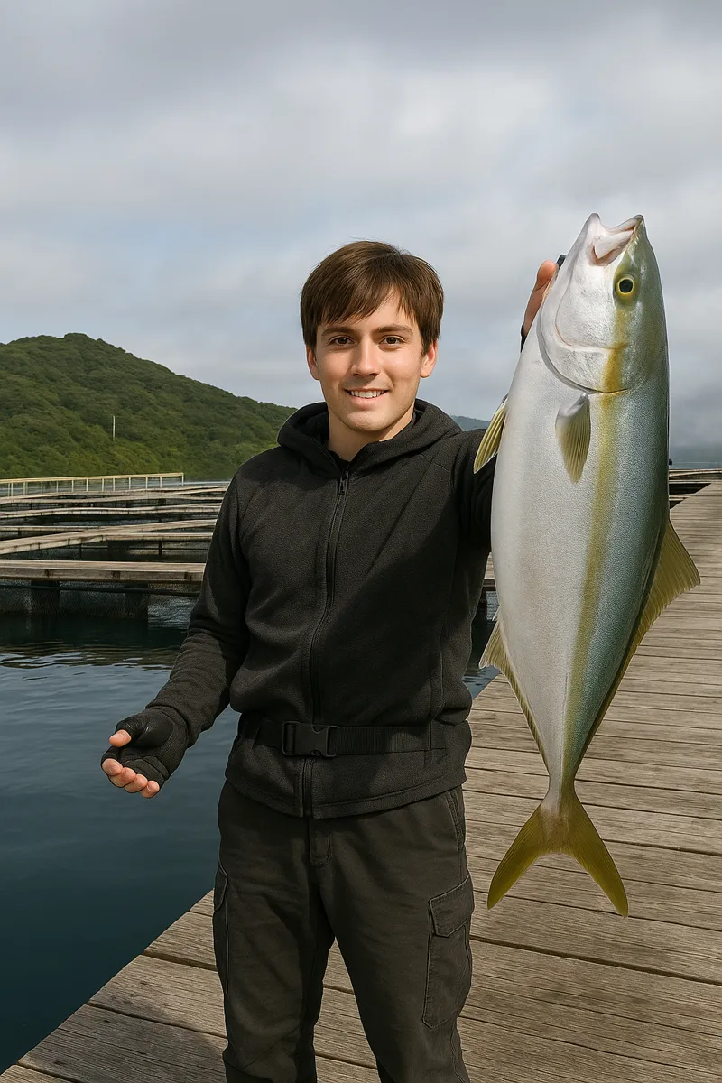 釣堀水宝でメジロの釣果を得た久良木.webp