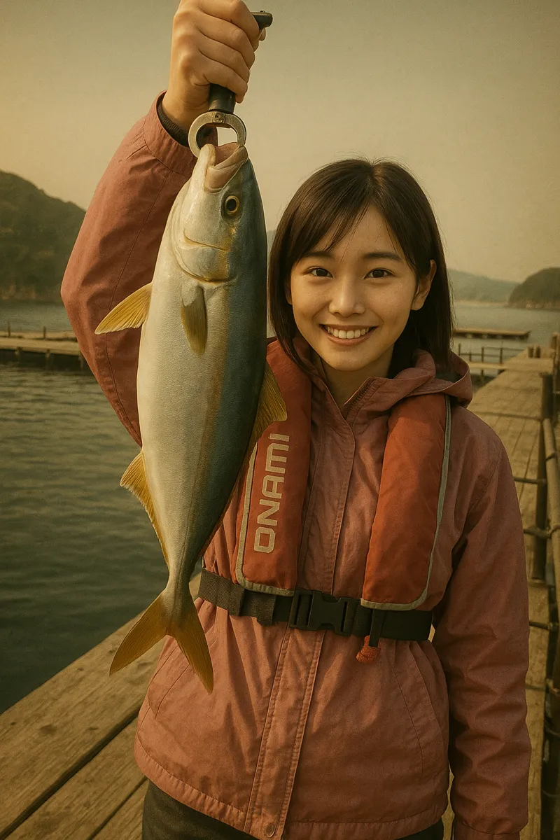 釣堀紀州でブリの釣果を得た黒川.webp