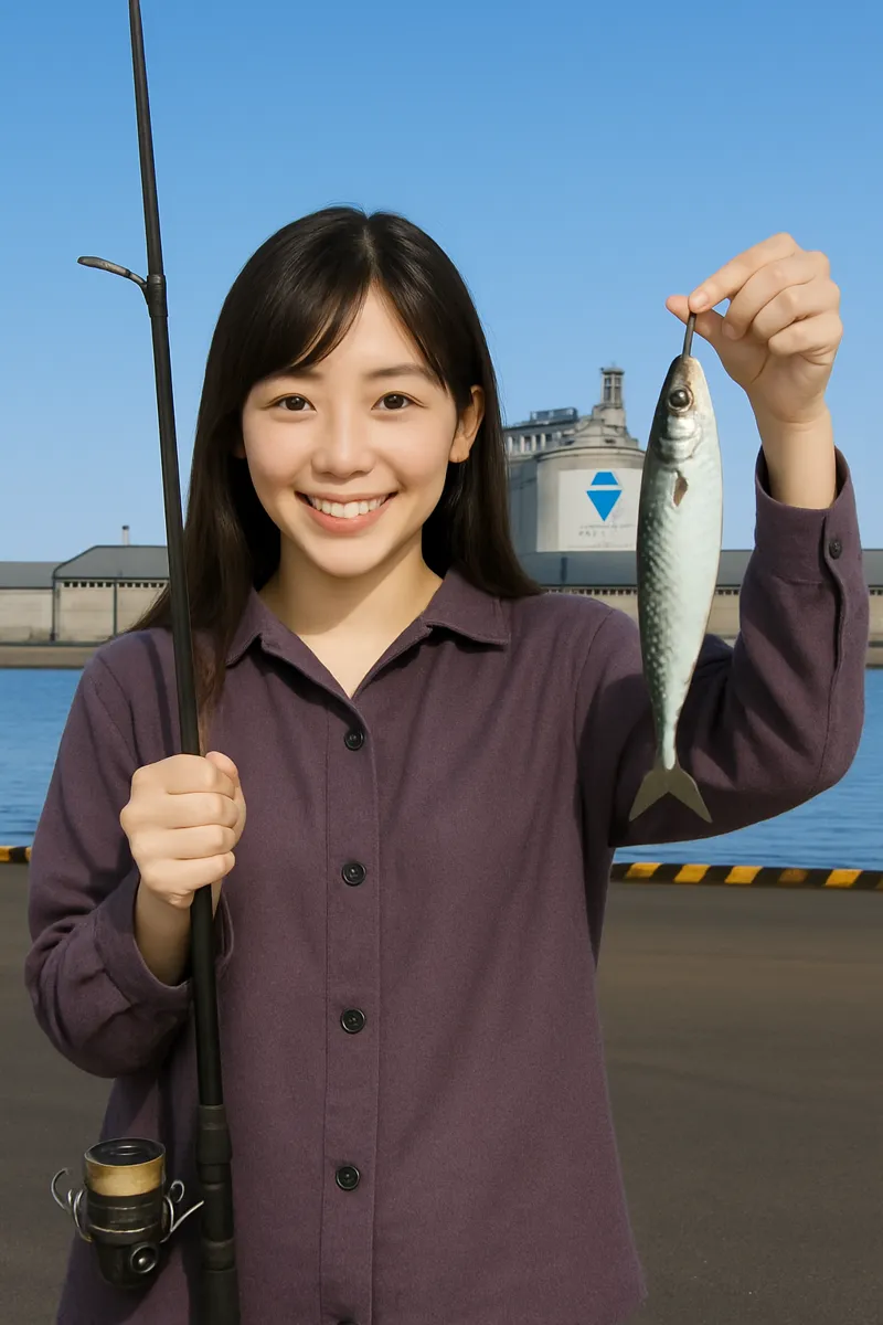釧路港でサバの釣果を得た黒川.webp