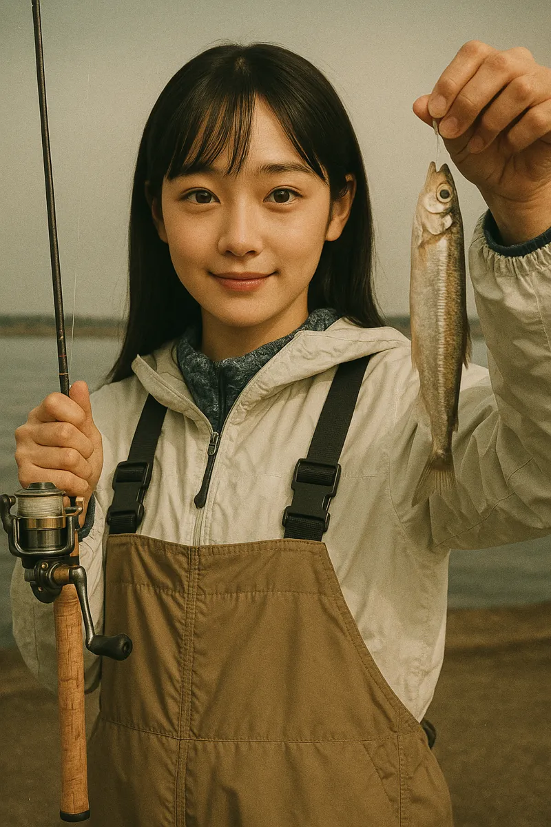 釧路港でシシャモの釣果を得た国生.webp