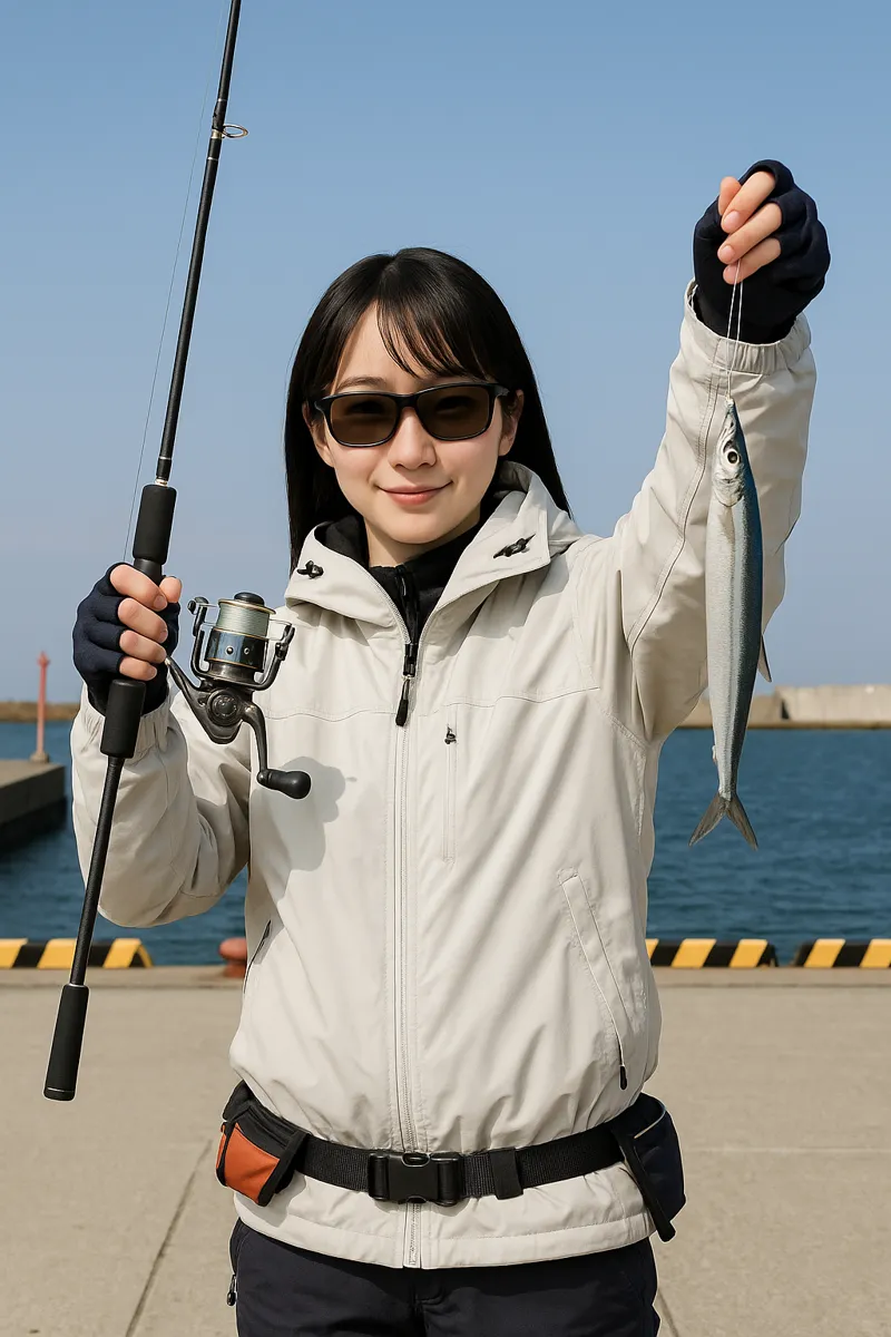 頓別漁港でサンマの釣果を得た国生.webp