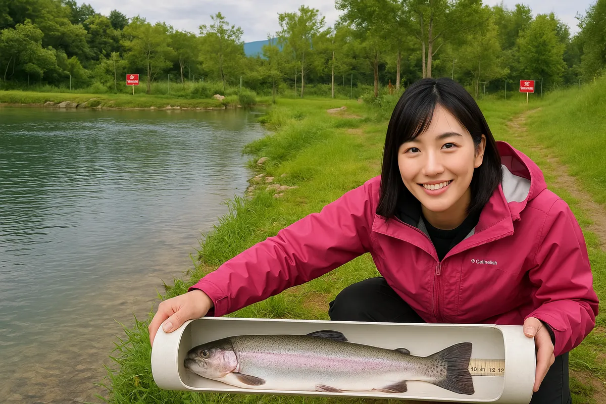 高島の泉でニジマスの釣果を得た黒川.webp