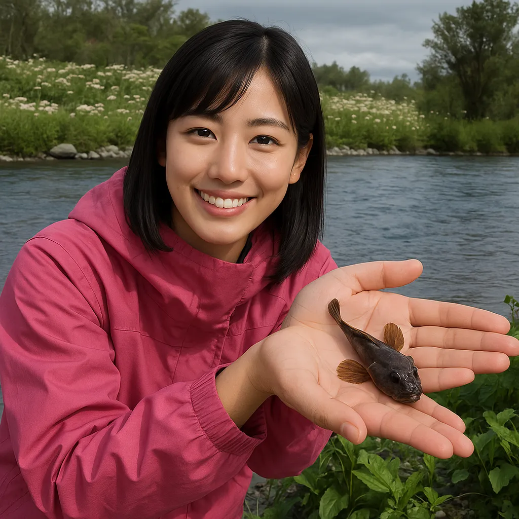 鬼怒川でカジカの釣果を得た黒川.webp