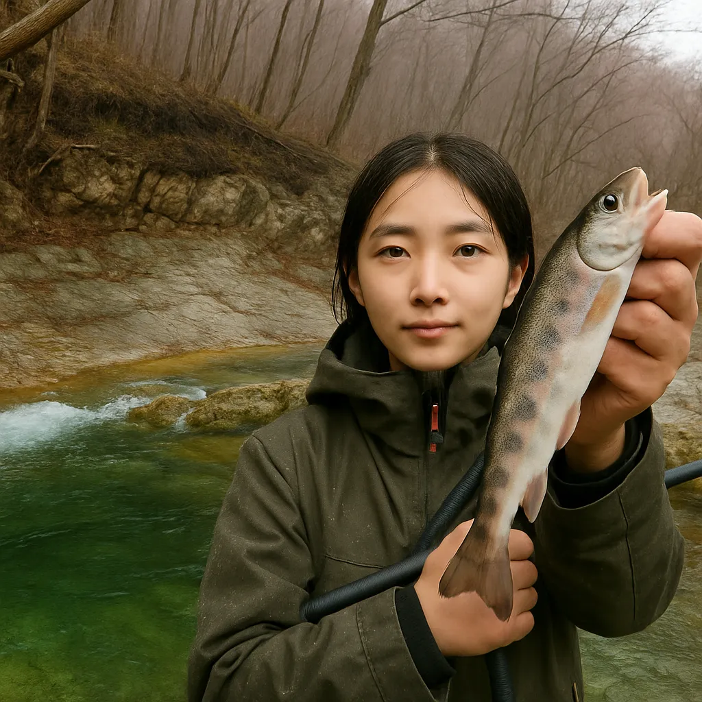 鬼怒川でヤマメの釣果を得た森永.webp