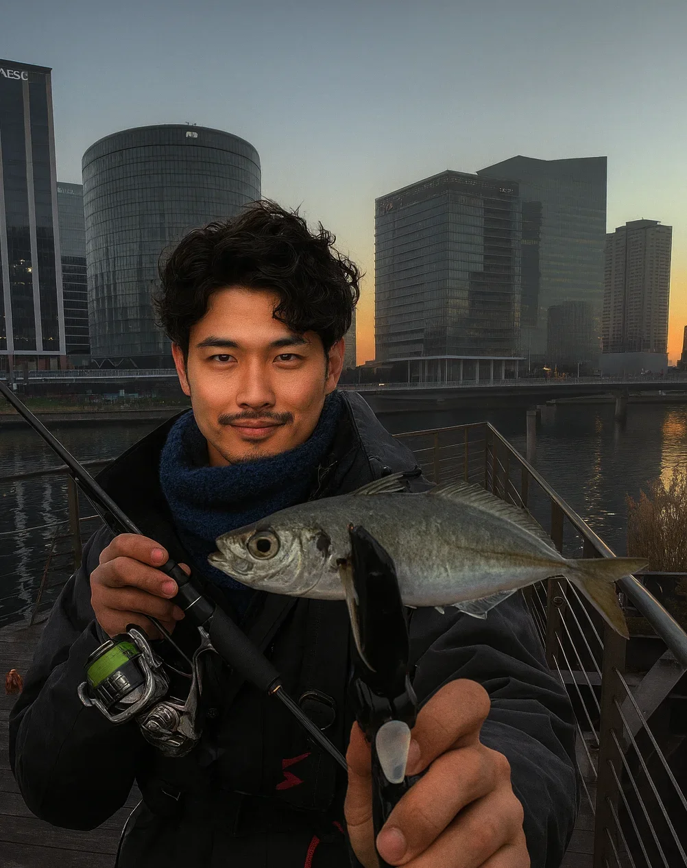 ポートサイド公園でアジを釣った安城